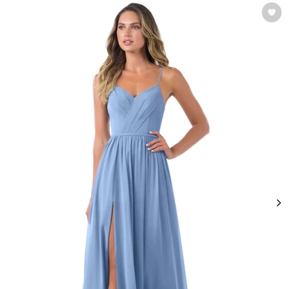 Azazie Cora Bridesmaid Dress (Steel Blue)